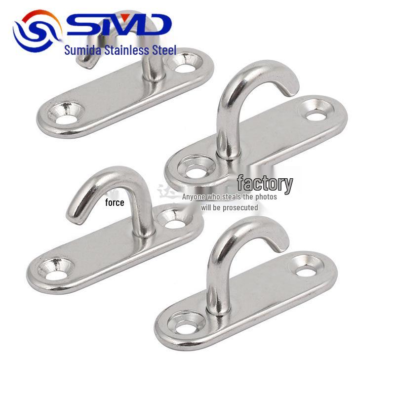 Ovaler Edelstahl-Haken mit U-förmigem Ring und Türschnalle für Bootsklampenbasis