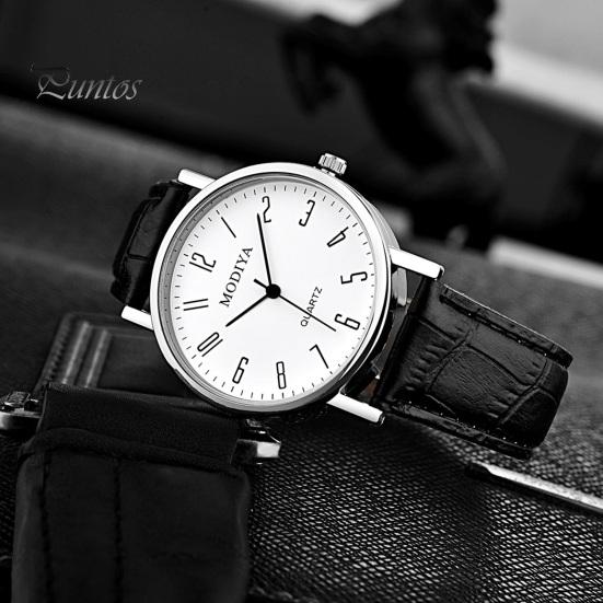 Men Dress Watch Watches Chronograph Casual Analog Quartz Movement Belt Strap Wristwatch Gift for Boyfriend Father Sleek