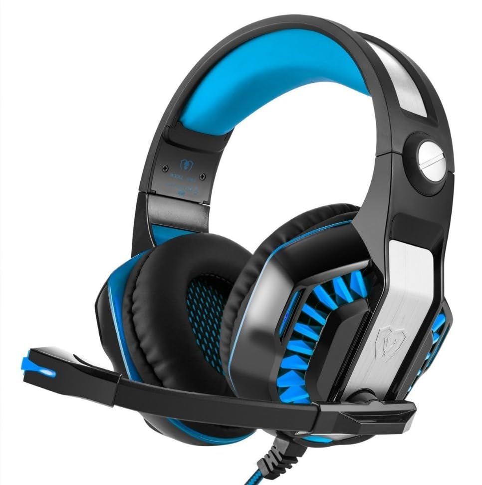

Игровая гарнитура с микрофоном и регулятором громкости, стерео, игровая, совместимая с Xbox и другими, GM-2, наушники, PS4, One, ПК, смартфон, (синий)