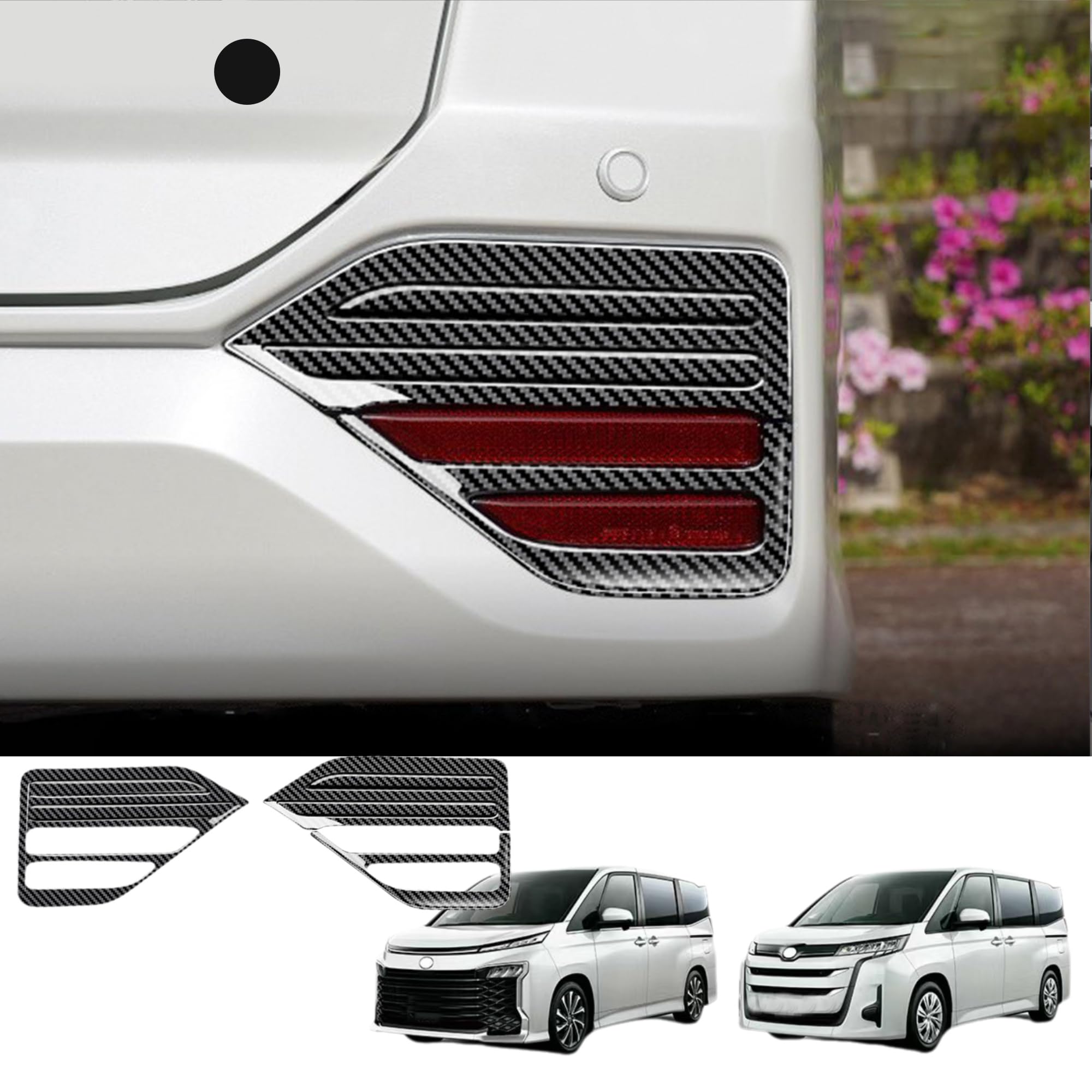 

Compatible with the new Voxy 90 series/Noah 90 series Interior panel Accessories Exterior parts Garnish Trim Cover Frame Mirror finish rear fog l