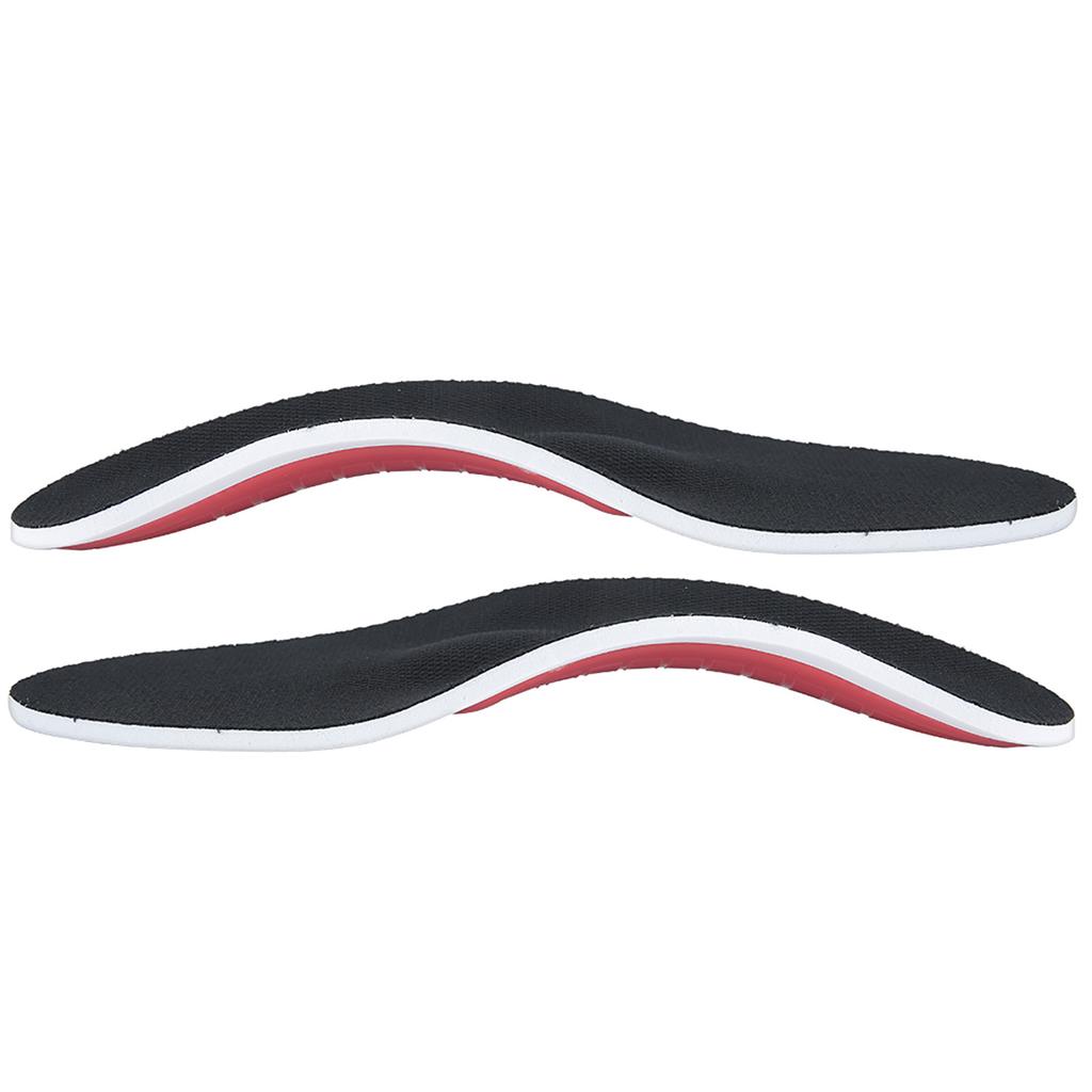 Unisex Flatfoot Orthotic Insole Arch Support Plantar Fasciitis Pain Relief Correction Foot Pad(Red BottomBlack L: 4146)
