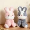 23cm Cute Rabbit Doll Pink White Plushies Rabbit Animal Easter Bunny Stuffed Plush Toys Happy Easter Party Decor For Home