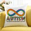 For Accept Support Love Autism Pride Symbol Rainbow World Various Sizes Square Pillow Case For Car Home Bedchamber Decor