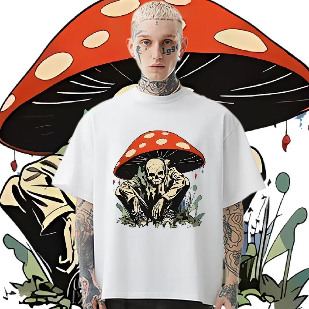 2024 Big Size Loose Round Neck Harajuku Tshirt Men Graphic XXXL Shirt  European  All-Season Wear Hot Sale Quick-Drying Tee