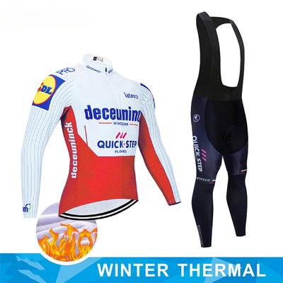 Traje de maillots de ciclismo de invierno para hombre, manga larga, forro polar, cálido, camisas, ropa de ciclismo, maillot para bicicleta de montaña, conjunto, cortavientos