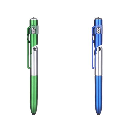 Багатофункціональна складна світлодіодна підставка для мобільного телефону 4 в 1, сенсорна кулькова ручка