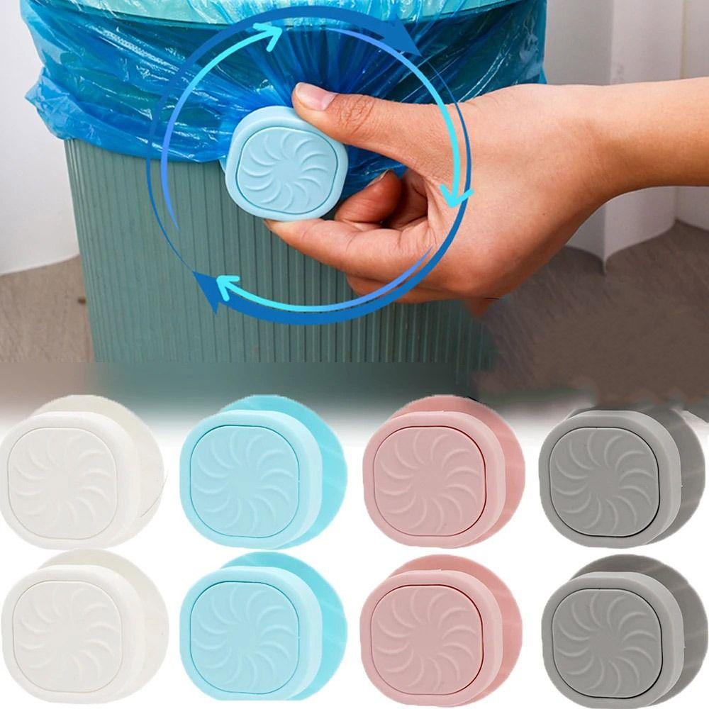 

Сгибаемый мусорный мешок с фиксированным зажимом, не оставляющий следов, зажимы для мусорной корзины, боковая кнопка мусорного бака для дома