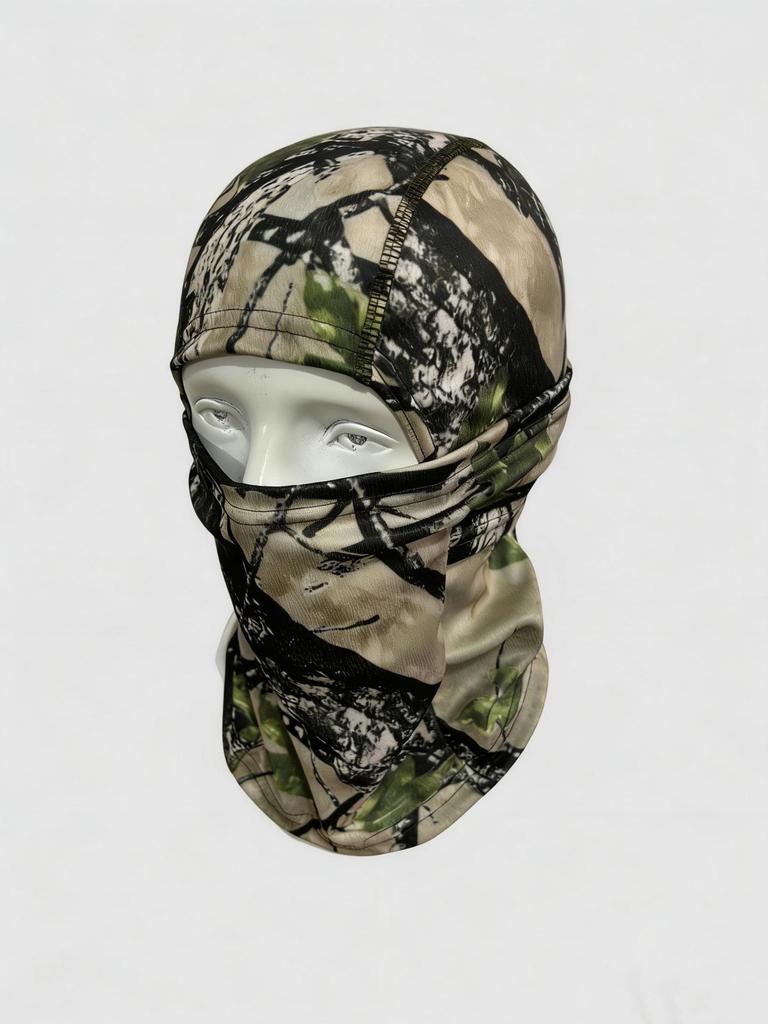 Camouflage Full Face Balaclava: Sun, Dust & Wind Protection for Outdoor Cycling - Men's Gaiter & Headband Combo