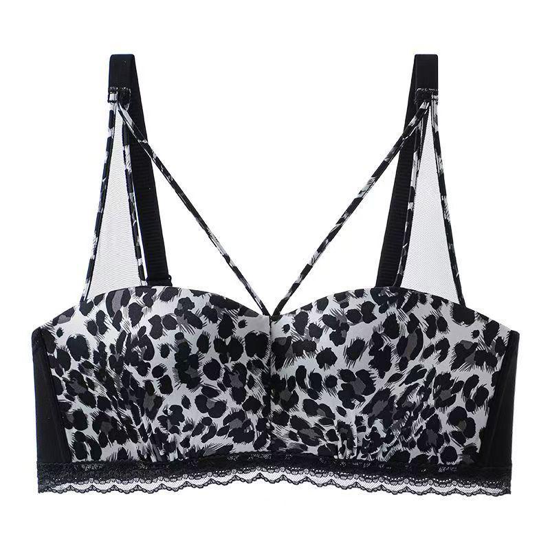 Satin Cross Lace Trim Lingerie Bra for Beautiful Lift and Enhanced Bust Appearance