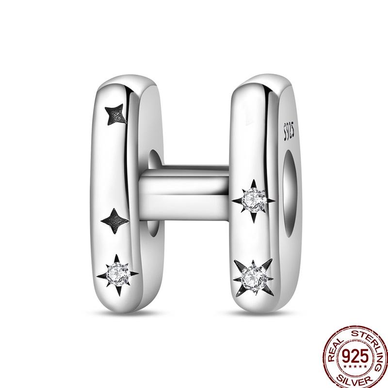 Copper 26 Letter A-Z Alphabet Charm Beads Fit Original Bangle Bracelet Necklace Pendant Jewelry Accessories Making