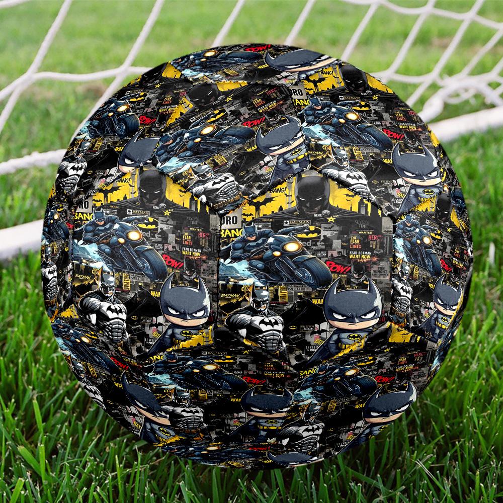 Superheroes Print Size 5 Soccer Ball, Standard Match Football for Sports Game and Team Practice, Ideal Gift for Soccer Fans