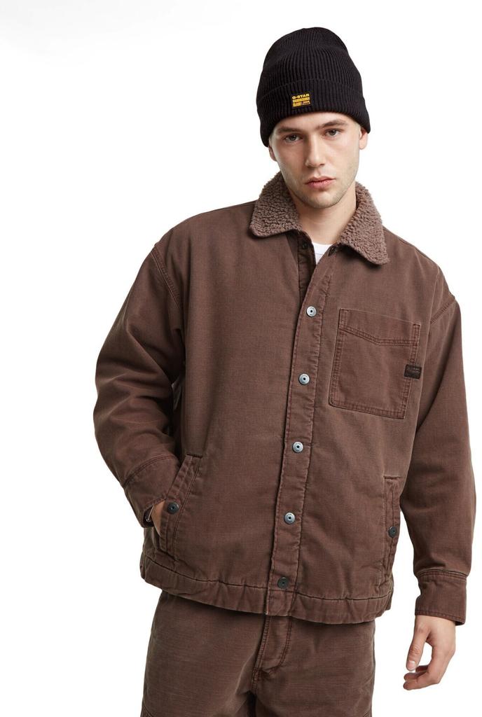 Mid-season Jacket G-Star Boxy Fit Sherpa Jacket Brown D25189-D491-G824