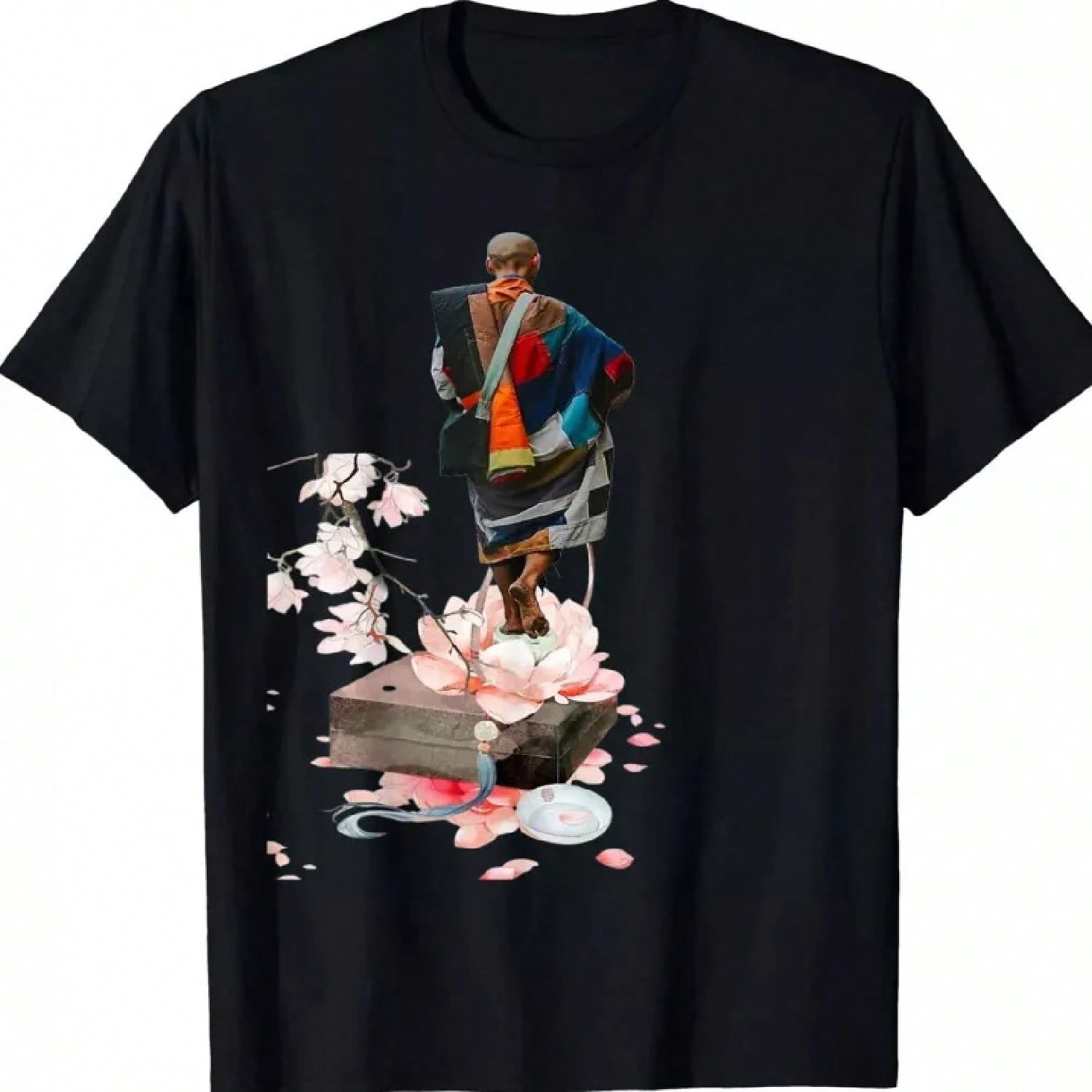 Black, New HOT,, Thich Minh Tue Buddha Vietnam Buddha Vietnamese T-Shirt S разноцветный