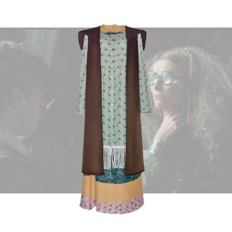 Potter Sybill Trelawney Cosplay Kostüm für Halloween Schullehrer