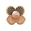 Women Brooch Imitation Pearls Enamel Glaze Flower Shape Shawl Pin Lapel Neckline Clip Anti-Exposure Buckle