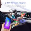 Smart Dongle AI Box 2IN1 Mini Adapter Wired To Wireless Carplay&Android Auto Compatible with 98% of Cars Plug and Play WiFi
