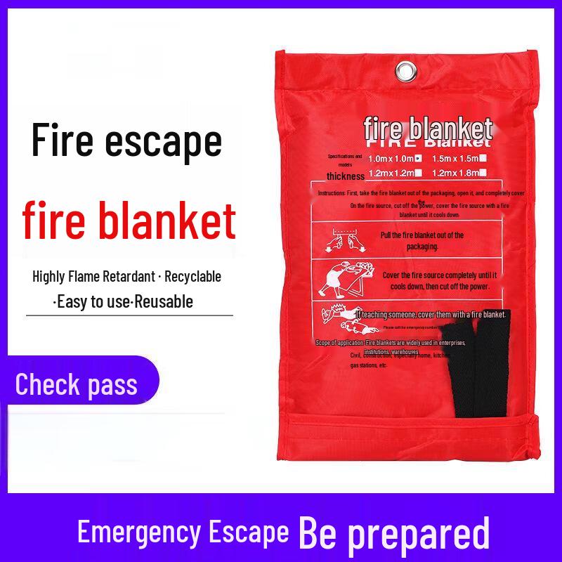 Brangdy Fiberglass Silicone Fire Blanket 1.5m x 1.5m