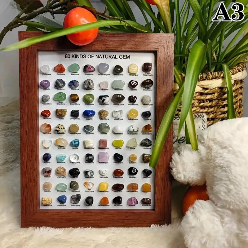 80 Kinds Of Natural Mineral Ores Specimens: Crystal, Agate, Fluorite, Etc. For Home Decoration Gifts For Relatives And Friends