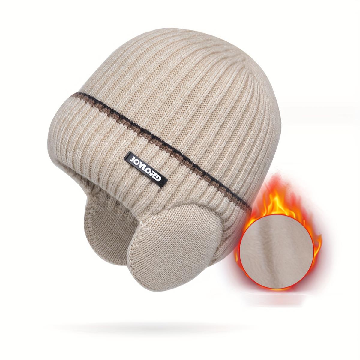 

1 шт. Мужская и женская уличная шапка из утолщенного бархата, теплая зимняя шапка для защиты ушей бежевый