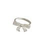 Sweet Bow Adjustable Open Ring for Women - Elegant & Fashionable Index Finger Accessory
