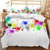 Music Series Duvet Cover Set Rainbow Music Notes Tie Dye Bedding Set Musical Party Double Queen King Size Polyester Qulit Cover