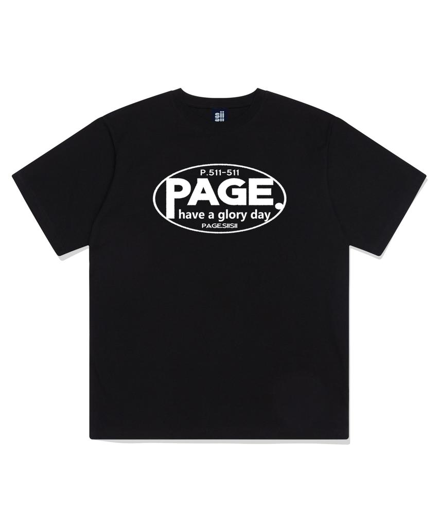 PAGESIISII Page 511 Printed Short Sleeve T-Shirt Black