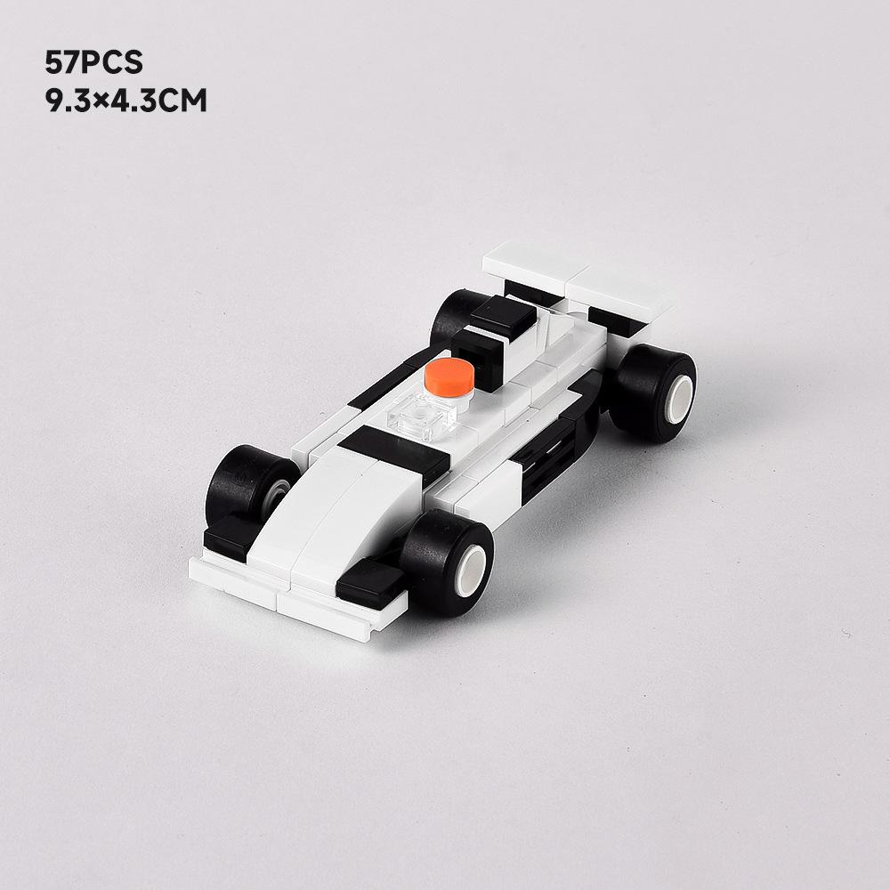 Domestic Small Particle Building Block Small Mini F1 Formula Racing Model Assembly Toy Compatible