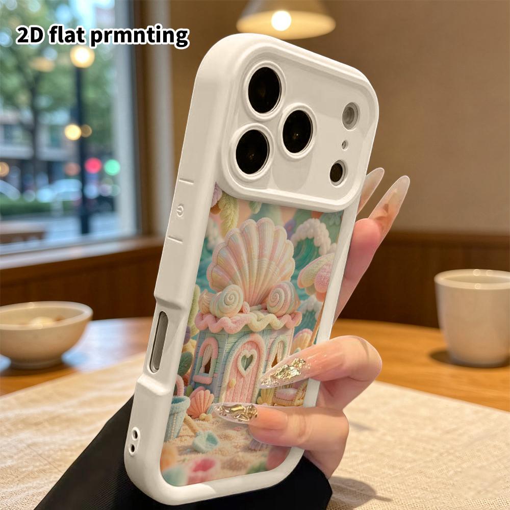 Phone Case: 2D flat, fits iPhone 18, 17, 16, 15, 14, 13, 12Pro protective case, beach hut, perfect Christmas and Halloween holiday gift