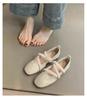 Spring Ballet Flat Shoes Women Comfy Leather Shoes 2025 Women Luxury Women Square Toe Flat Mary Janes Ladies Shoes Double Buckle