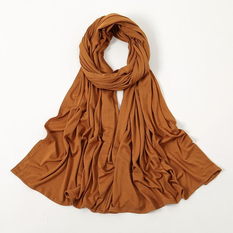 New solid color mercerized cotton sweat cloth headscarf hot-selling monochrome soft scarf YW
