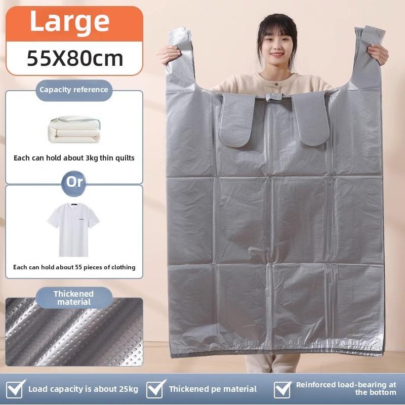 

Large Moving Capacity Packing Bags Quilt Storage Clothes Luggage Pe Organizer 55x80cm
