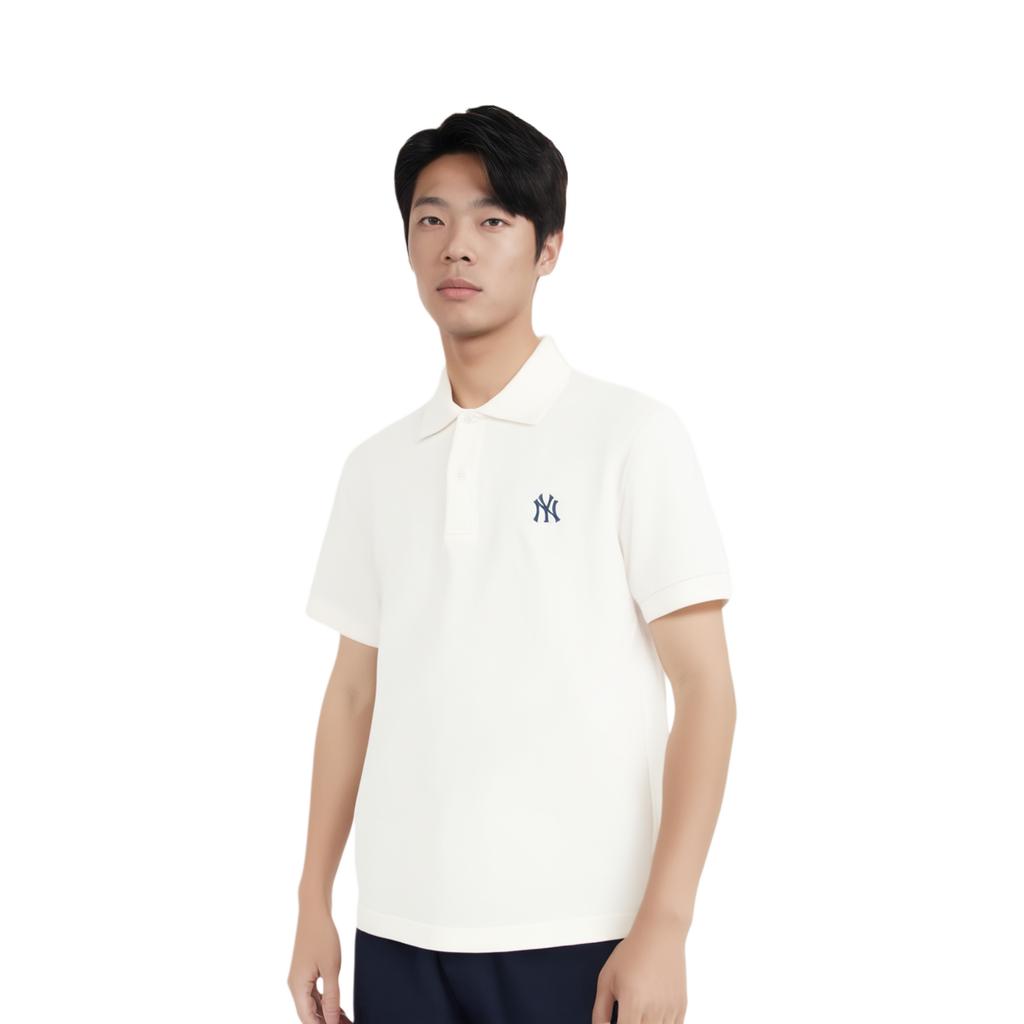 MLB New York Yankees Polo Shirt Unisex White 3APQB0153-50IVS