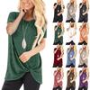 Stylish Women's Tunic Tops Short Sleeve Summer Loose Blouse Plus Size Shirt T-shirt