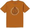 Circle Stone Short Sleeve T-Shirt sz S Small Chestnut Brown Modern Fit Unisex T-Shirt