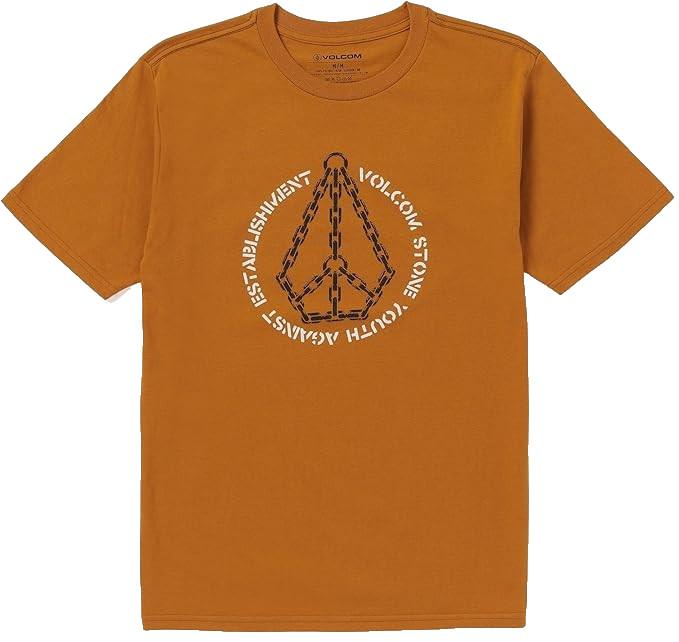 Circle Stone Short Sleeve T-Shirt sz S Small Chestnut Brown Modern Fit Unisex T-Shirt