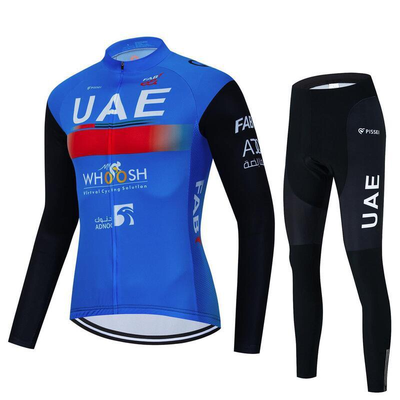 Mens Long Sleeve Cycling Jersey Bib Shorts Set Mountain Bike Riding