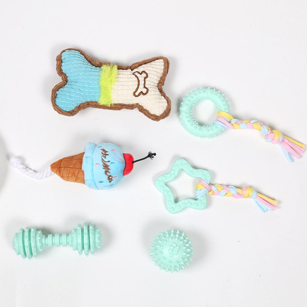 Cross-Border Pet Chew & Teaser Toy for Dogs & Cats – Teething, Training, Amusement: Small Dog Cloth Rope Knot.