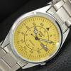 5 AUTOMATIC VINTAGE REFURBISHED JAPAN MENS YELLOW DIAL WATCH A446154-1