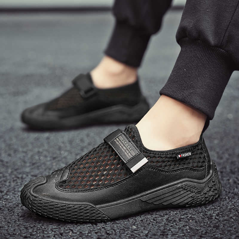 Fashion Without Laces Mocasin Elegant Ankle Boots Sneakers High Tops Shoes Men's Big Size Sneakers Sport Traning Products