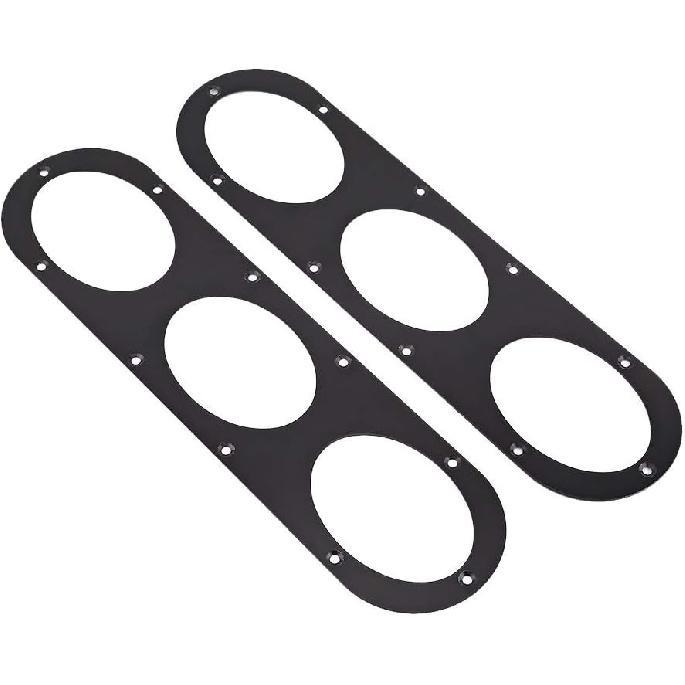 Qiilu 2 шт. Универсальный Алюминиевый Сплав Задний Бампер Гонки Воздухоотвод Диффузор Панель Стайлинг Автомобиля