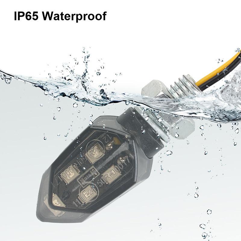 Motorcycle LED Turn Signal Light Mini Universal Led Amber Blinker Lamp 10mm Motorbike LED Indicators Lights 12v Turn Signal