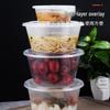 Disposable Plastic Round Fast Food Bowl with Lid