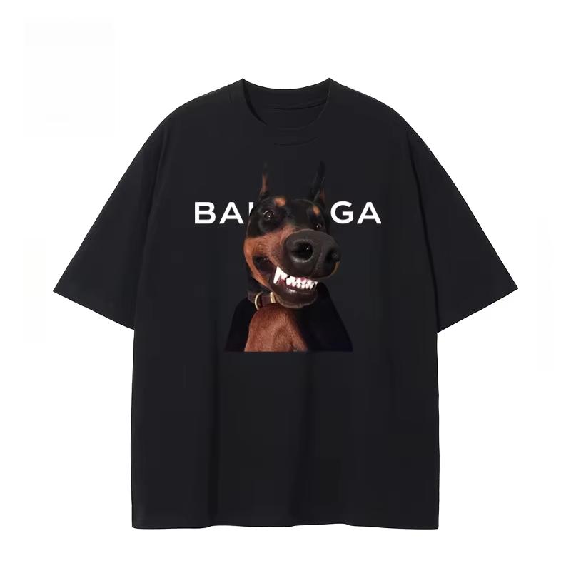 

Париж Б Великий Набір Смішний Принт Добермана Літня Чоловіча та Жіноча Однакова Пара Футболка з Коротким Рукавом Оверсайз Тренд 4XL