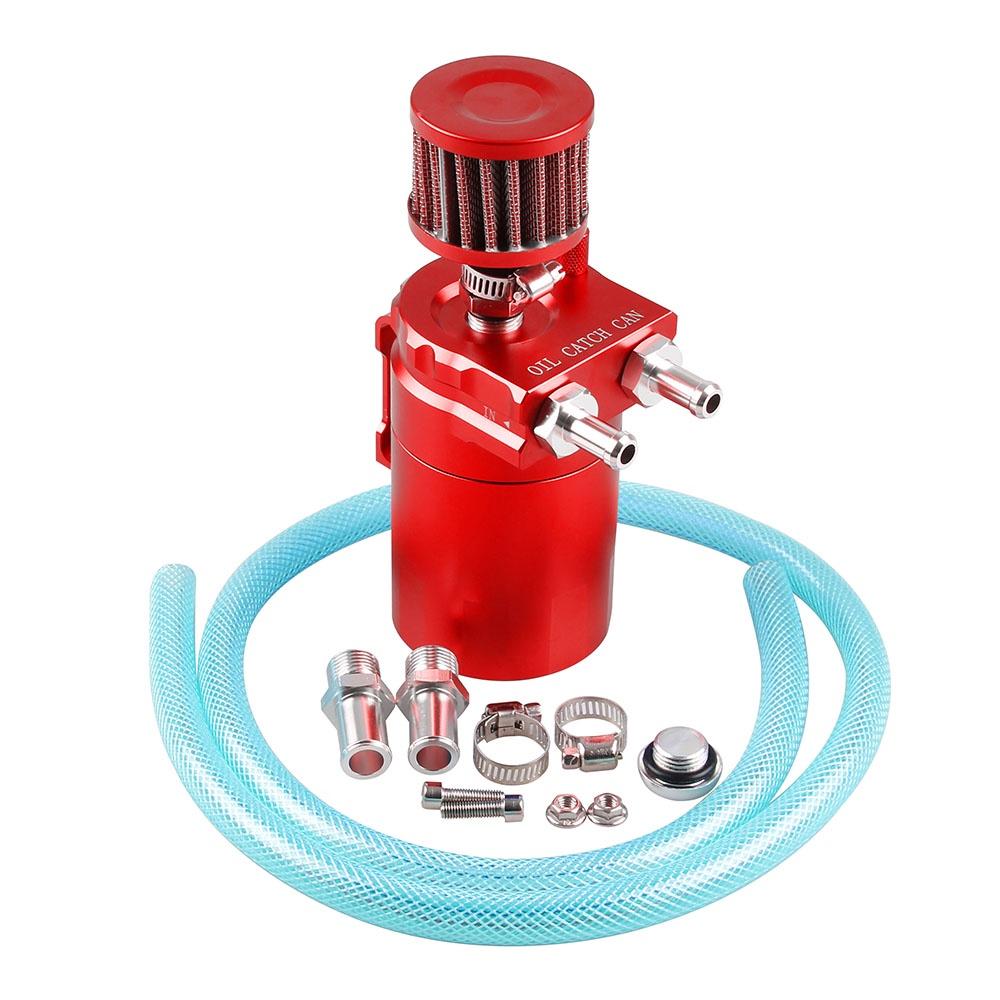 Engine Cylinder Aluminum Catch Reservoir Breather Can Black With