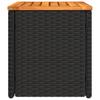 Vidaxl Stoliki Ogrodowe, 2 Szt, Czarne, 55X34X37Cm, Rattan Pe I Drewno