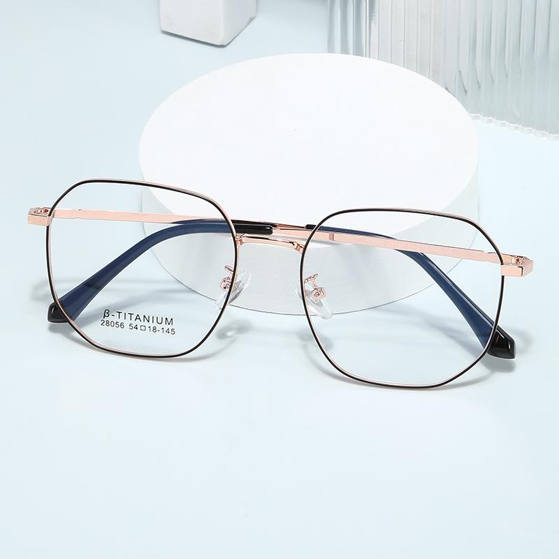 Ultra-Light Danyang Retro Polygon Eyeglass Frame: High-End Myopia & Plano Glasses