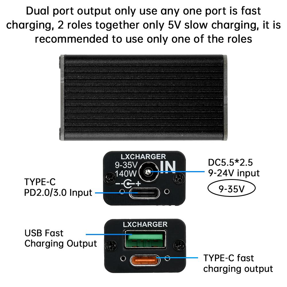 DC9V-35V 140W Protocol Cell Phone Fast Charger Module PD Fast Charging Board Support QC4.0/5.0 PD2.0/3.0/PPS/FCP/FCP