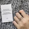 New Fashion Personality Geometric 925 Sterling Silver Not Allergic Popular Round Circle Women Opening Rings R259