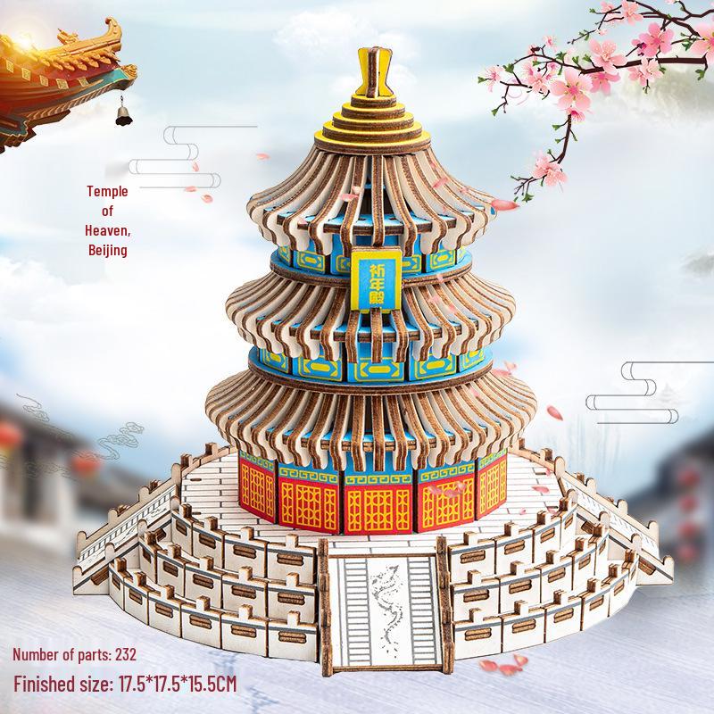 Chinese-Style 3D DIY Wooden Villa Model Kit