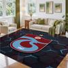 Trabzonspor FC Design Crystal Velvet Rug Soft Decorative Mat for Bedroom Entrance
